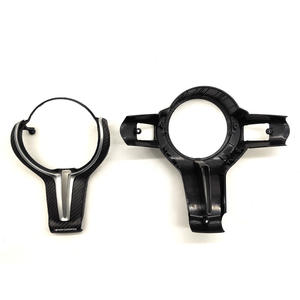 Cubierta de <span class=keywords><strong>volante</strong></span> de fibra de carbono cubierta decorativa de coche de rueda F mate de carbono completo para <span class=keywords><strong>BMW</strong></span> 1 2 <span class=keywords><strong>3</strong></span> 4 5 6 7 series X3 X4 X5 X6 - Product Image 1