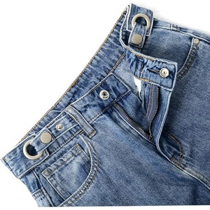 Jeans da <span class=keywords><strong>Donna</strong></span> Primaverili a Gamba Larga, Blu Chiaro, Vita Alta, Vestibilità Regolare, Stile Vintage, Pantaloni Casual alla Moda - Product Image 4