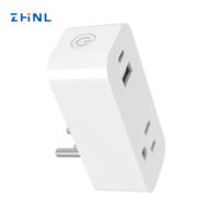 Prise intelligente électrique avec télécommande Wifi domestique, type C USB, étanche, de fabrication ZHNL ZL-20250603, aspect rouillé