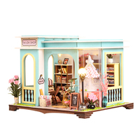Lindo Kit de Casa en Miniatura de Tienda de Sastrería con Luz LED, Kit de Casa de Muñecas de Tienda de Sastrería con LED y Muebles para Regalo