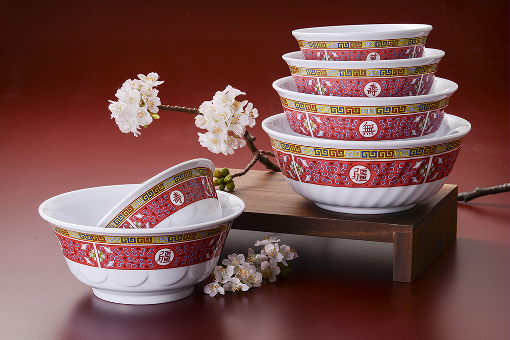 中華風100% メラミン壊れない赤い食器ボウル| Alibaba.com