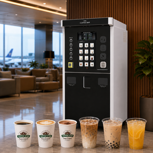Distributeur automatique de café intelligent à double compartiment avec lait frais et thé fraîchement infusé - Product Image 1