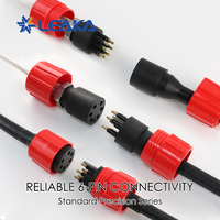 Connecteur sous-marin compatible SubConn, mâle/femelle, à branchement humide, pour câble traversant, étanche, plaqué or, connecteur circulaire pour ROV