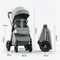 Poussettes 3 en 1 avec siège auto pliable pour nouveau-né, chariot de poche, poussette pour enfants
