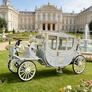 Carruaje Real Completamente Cerrado de 4 Ruedas para 4-6 Personas, Transporte Especial para Bodas, Carroza de Princesa para Turismo, Air ZOWN - Product Image 1