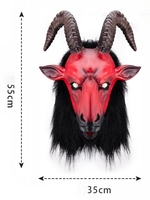Masque en latex d'antilope rechargeable 2026 pour Halloween, idéal pour les jeux de rôle, les spectacles de bar, les costumes de Pâques, d'anniversaire et de Noël