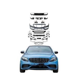 เหมาะสำหรับ C-Class W205 ปี 15-21 ชุดแต่ง C63 ปี 19 กันชนหน้า กระจังหน้า สเกิร์ตข้าง กันชนหลัง ลิ้นกันชนหลัง ปลายท่อไอเสีย - Product Image 1