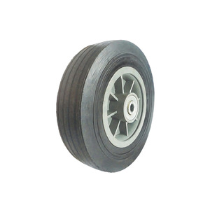 Rueda de Goma Gris Tipo Plano con Banda de Rodadura Firme Resistente al Desgaste - Product Image 1