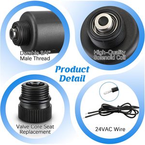 Vanne solénoïde Mysora 24 V CA 3/4 MPT pour irrigation, siège de piston 2 voies de remplacement - Product Image 4