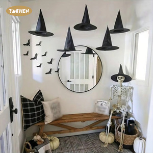 YACHEN - Juego <span class=keywords><strong>de</strong></span> 12 Sombreros <span class=keywords><strong>de</strong></span> <span class=keywords><strong>Bruja</strong></span> Reutilizables para Halloween, Sombreros <span class=keywords><strong>de</strong></span> Mago Negros Colgantes <span class=keywords><strong>con</strong></span> Hilo <span class=keywords><strong>de</strong></span> Pescar para Decoración <span class=keywords><strong>de</strong></span> Fiestas - Product Image 5