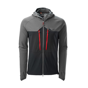Veste de ski imperméable à capuche pour homme, style sportif bicolore avec fermeture éclair, gris et vert lime - Product Image 6