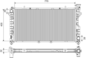 Radiador de tanque de agua, radiador de motor 4677692AA 4677523AA para <span class=keywords><strong>Dodge</strong></span> <span class=keywords><strong>Caravan</strong></span> para Chrysler - Product Image 3
