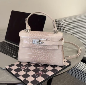 New for Autumn 2026 A stylish versatile handbag and crossbody bag featuring a sophisticated unique crocodile embossed design - Product Image 3