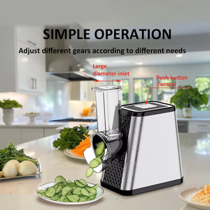 5 <span class=keywords><strong>in</strong></span> 1 macchina per insalata elettrica rotonda a spirale formaggio grattugia cibo affettatrice vegetariana Dicer rotativo <span class=keywords><strong>in</strong></span> acciaio inossidabile taglierina trinciatrice per verdure - Product Image 4