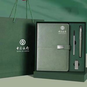 Ensemble Cadeau d'Entreprise Haut de Gamme : Carnet en PU, Flasque, Stylo Rechargeable, Clé USB – Articles de Bienvenue pour Employés - Product Image 1
