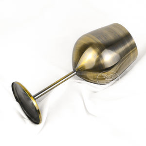 Calice in Acciaio Inossidabile 18/8 da 500ml, Stile Vintage con Superficie Spazzolata, Infrangibile, in Ottone Anticato, per Regalo - Product Image 4