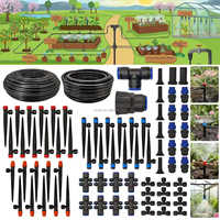 Système d'irrigation goutte à goutte 230FT, kit d'irrigation goutte à goutte à connexion rapide avec accessoires de tuyauterie d'irrigation de 1/4" et 1/2" pour bacs surélevés