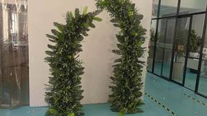 Arco Floreale Artificiale in Seta Verde Ecologico all'Ingrosso, Decorazione per Matrimoni, Segnaposto per Ospiti, Piante Verdi per la Festa del Papà e Halloween - Product Image 6