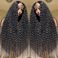 Perruque Frontale HD Brésilienne Sans Colle Densité 250% Cheveux Humains, Perruque Complète 360 Transparente avec Baby Hair