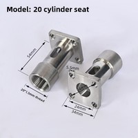 Support cylindrique carré 20*25 en acier inoxydable 304, raccords de base pour équipement de remplissage