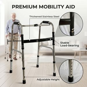 Aide à la marche Hengshunhe, 25 tubes, poignée ergonomique en mousse, support pour personnes âgées, usage domestique et hospitalier - Product Image 2