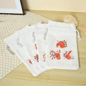 Bolsa de Lona con Cordón y Logotipo Impreso Personalizado, Bolsa de Regalo Ecológica, Bolsas de Tela Lisas para Personalizar - Product Image 1