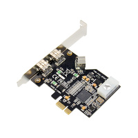 بطاقة توسعة PCI Express من WINTEK 1394B بـ 2+1 منفذ FireWire 800 مع شريحة TI XIO2213AZAY متوفرة في المخزون
