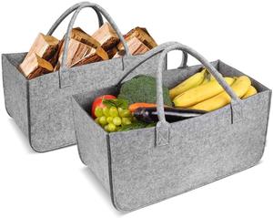 Cesto <span class=keywords><strong>in</strong></span> <span class=keywords><strong>Feltro</strong></span> Pieghevole Grande per Giardino, Picnic, Giocattoli, Giornali, Riviste, Shopping, Legna da Ardere - Product Image 1
