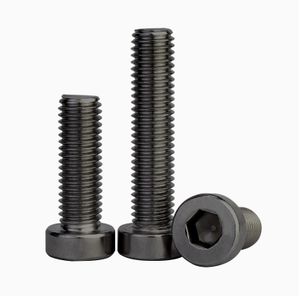 LeGood DIN7984 M4 Tornillos de cabeza hexagonal de acero al carbono de grado 8,8 8mm de largo en sistema métrico de óxido negro - Product Image 3