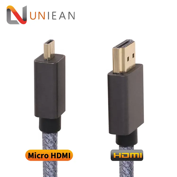 4k 60Hz Length Customized Micro HDMI to HDMI 4K Cable Gold Plated HDMI Cables for Camera Display