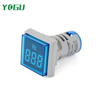 Meter Frekuensi Digital Persegi 22mm 0-99Hz Indikator Hertz Layar LED