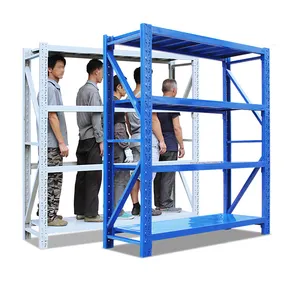 Custom Selective medium Duty Warehouse Rack Storage Shelf Steel Rack Stacking Racks Dry Goods Storage Shelf Commercial