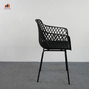 Fauteuil commercial élégant avec dossier en maille diamantée, design moderne pour bistro, hall d'hôtel et espace de bureau créatif - Product Image 5