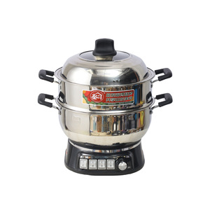 Electric Steamer 3 Tier Stainless Steel Multi Function Cooking Pot With Lid And Base For Steaming And Heating Food - Product Image 4