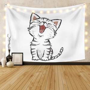 Настенные флаги с мультяшными котиками, украшающие комнату, милые настенные флаги с животными, гобелены для детской комнаты - Product Image 2