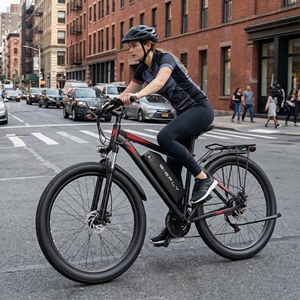 Bicicleta Eléctrica Todoterreno de Montaña con Motor Trasero, Bicicleta Urbana con Batería de Litio de 48V 15Ah, Motor sin Escobillas, 21 Velocidades - Product Image 1