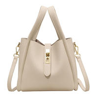 Sac à main grande capacité pour femme, couleur unie, design simple, sac panier/seau