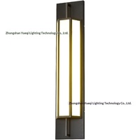 Lampe murale extérieure LED en acier inoxydable de style chinois moderne, étanche, pour patio, cour, villa, jardin, mur extérieur et pilier de portail