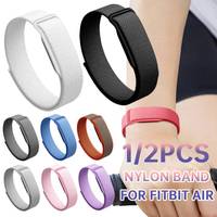 Bracelet de montre tressé en nylon durable avec boucle, compatible avec Fitbit Air Fitness Tracker 1,8 cm, Color Match Magic Loop Sports
