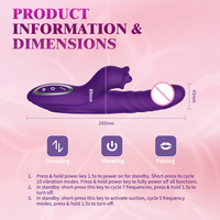 Kaninchenvibrator mit Teleskopvibration und Heizfunktion für weibliches Vergnügen