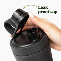 Bouteille shaker personnalisée en acier inoxydable avec boule mélangeuse, anti-fuite, pour protéines, article Diwali, sans BPA