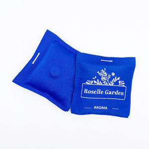 Pochette d'arôme en lin et coton brodé avec impression design client et sachet parfumé - Product Image 5