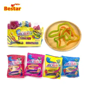 Kotak Desain OEM Permen Gummy HALAL, Tali Ajaib Mewah Jelly Permen Gummy Lembut