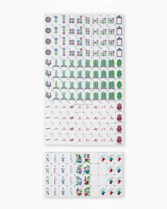 Tuiles de Mahjong américaines personnalisées en acrylique à 4 couches, 160 tuiles en plastique avec motif bleu profond, idées cadeaux de luxe - Product Image 4