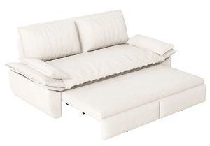 Canapé-lit convertible 3-en-1 moderne et pliable en velours, multifonctionnel, pour deux personnes - Product Image 6