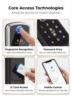 Cerradura Inteligente para Puerta con Huella Digital y Control Remoto por Aplicación WIFI Tuya Ttlock, Cerradura Digital para Puerta de Madera