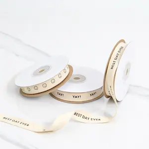 In Thư Sinh Nhật Nụ Cười 15Mm Bông Sợi Dây Thừng Ribbon Dệt Grosgrain Phim Hoạt Hình Sang Trọng Băng