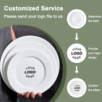 Ceramic Factory Wholesale Luxury With Golden Rim White Plate Bone China Flat Plate Dinnerware 6/7/8/10 Inch Ceramic Dinner Plate