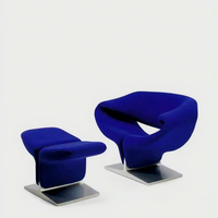 Fauteuil lounge en fibre de verre de style nordique moderne et artistique pour salon et extérieur, mobilier de maison