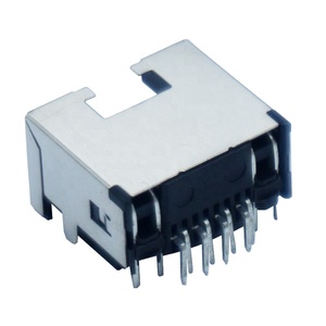 Bề mặt gắn kết <span class=keywords><strong>Jack</strong></span> ổ cắm cổng duy nhất dẫn <span class=keywords><strong>PCB</strong></span> Hội Đồng Quản trị 8 <span class=keywords><strong>pin</strong></span> nữ SMD Ethernet <span class=keywords><strong>RJ45</strong></span> kết nối - Product Image 5